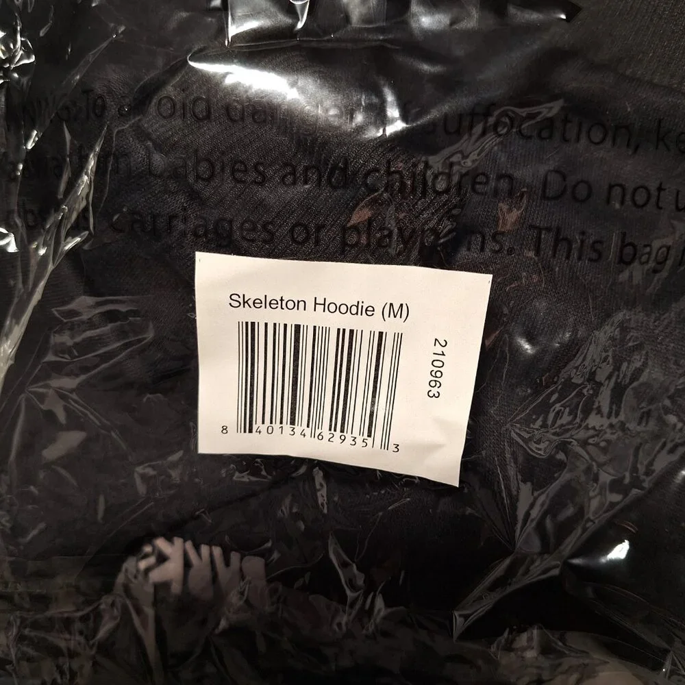 NWT Bark Skeleton Hoodie for Dogs M